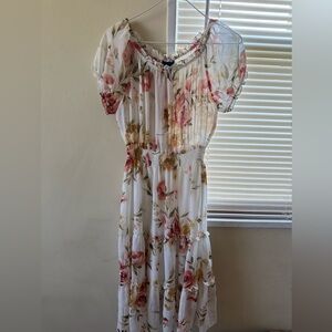 Floral midi dress (size small)